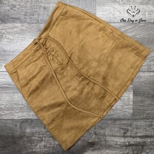 Lauren Conrad Faux Suede Lace Up Skirt Size 4